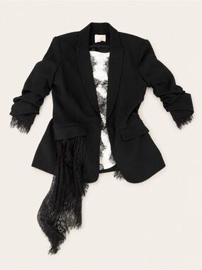 Cinq à Sept Delia Embellished Tulle Blazer